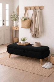 Hanah Home Rena - Banco de almacenamiento negro